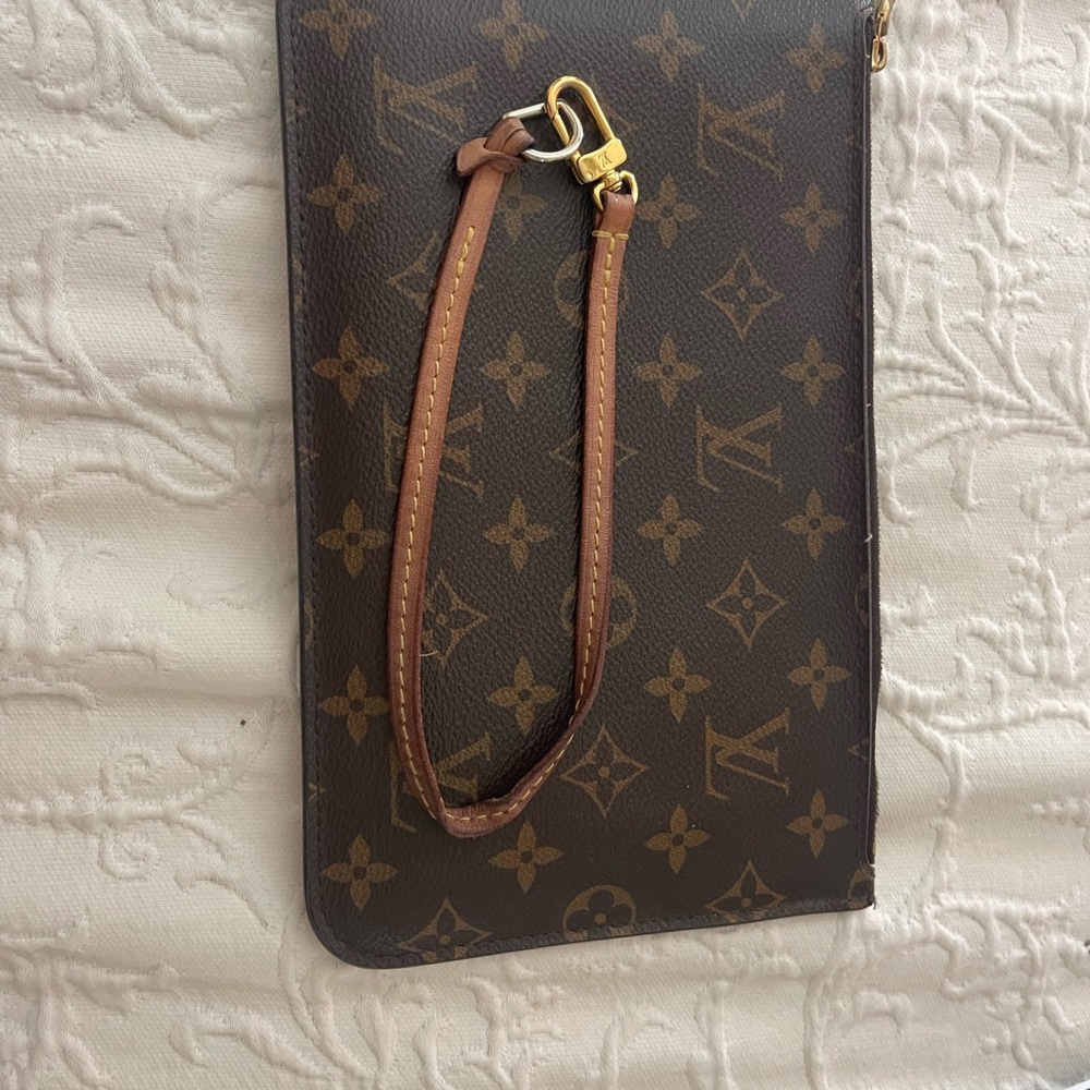 Louis Vuitton Brown and Tan Monogram Pouch